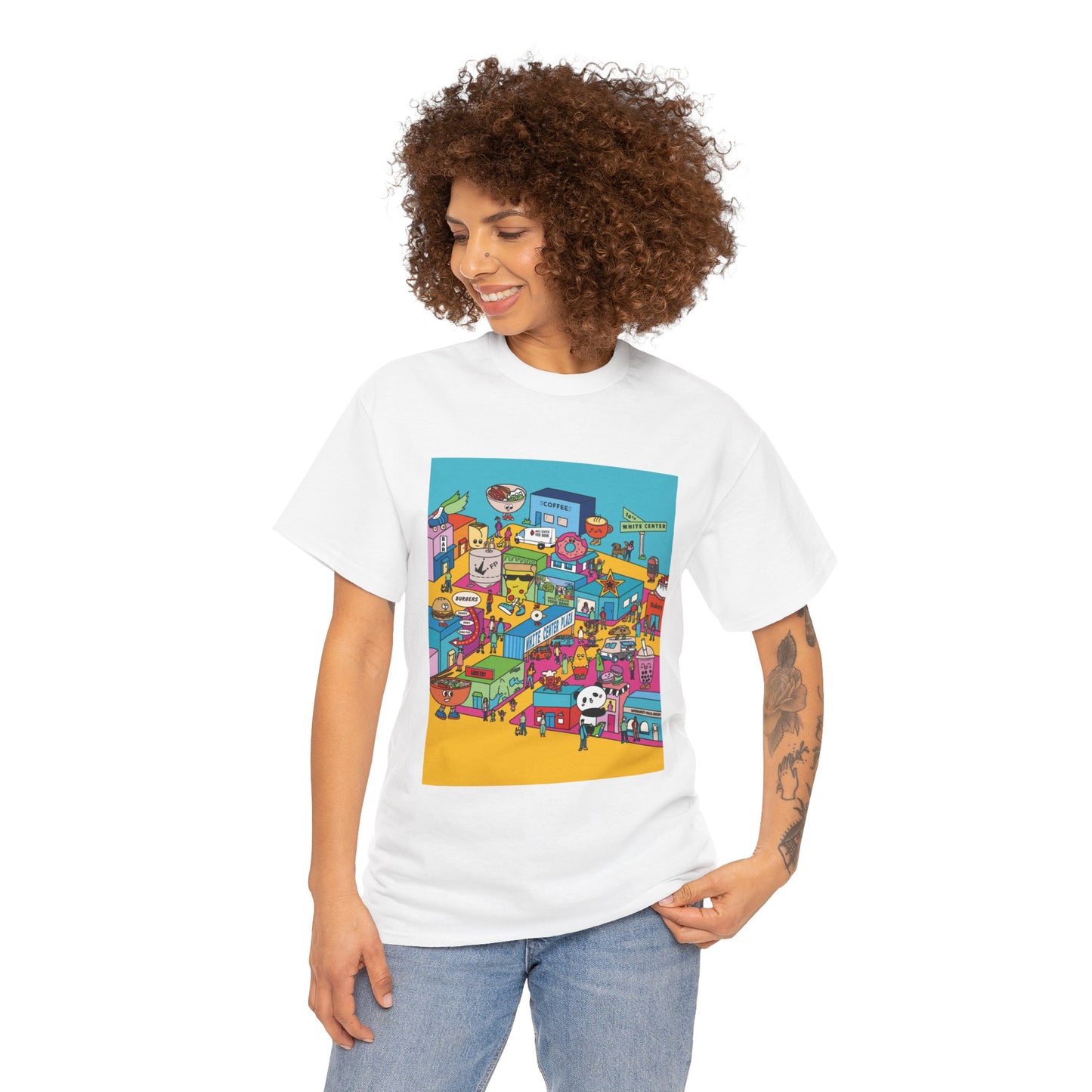 White Center Plaza Unisex Heavy Cotton Tee