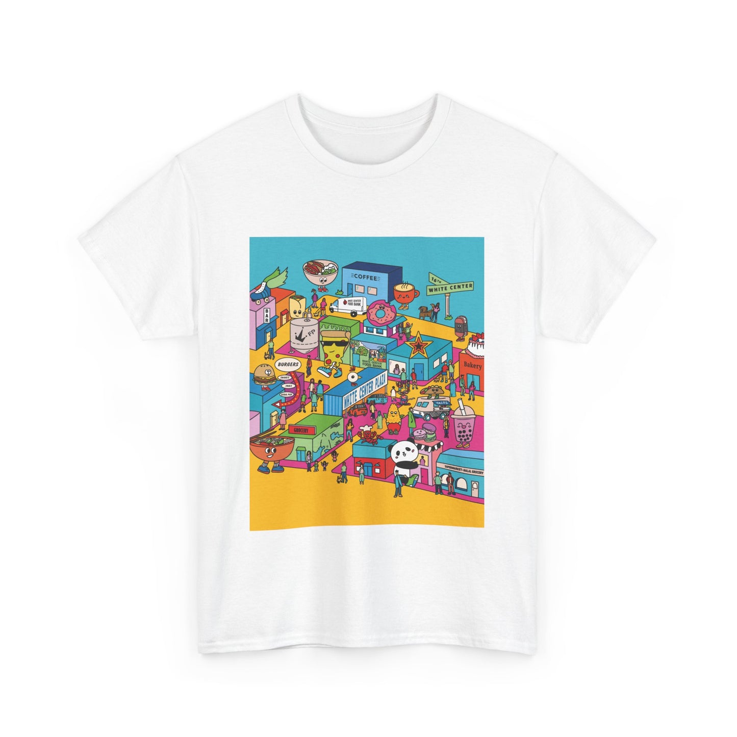 White Center Plaza Unisex Heavy Cotton Tee