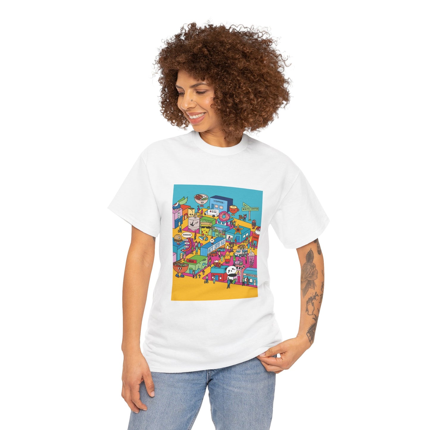White Center Plaza Unisex Heavy Cotton Tee