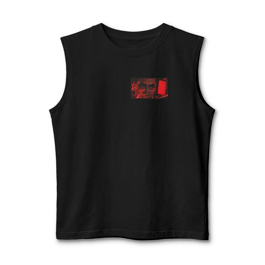 The Decision Is RED CARD Muscle Tank — Graphic Sleeveless Tee for Soccer Fans