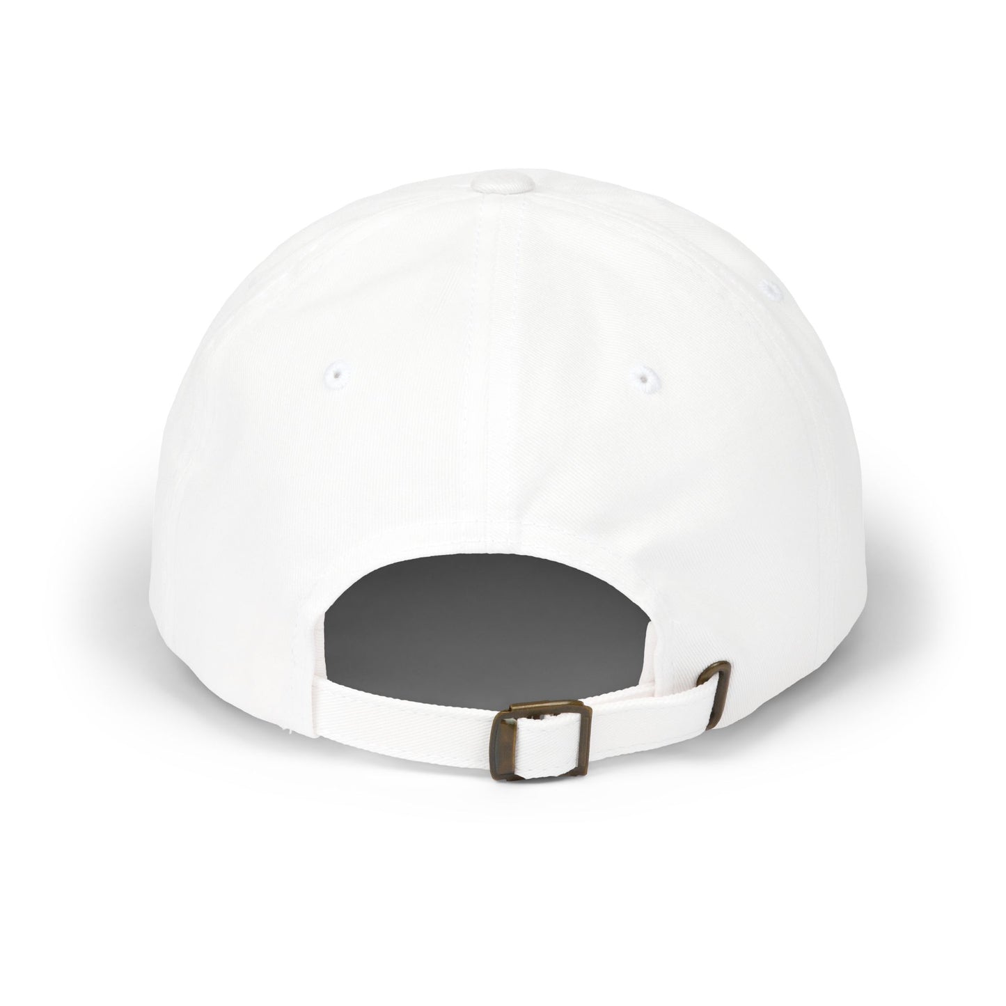 Classic Dad Cap — Minimal Embroidered White Baseball Hat