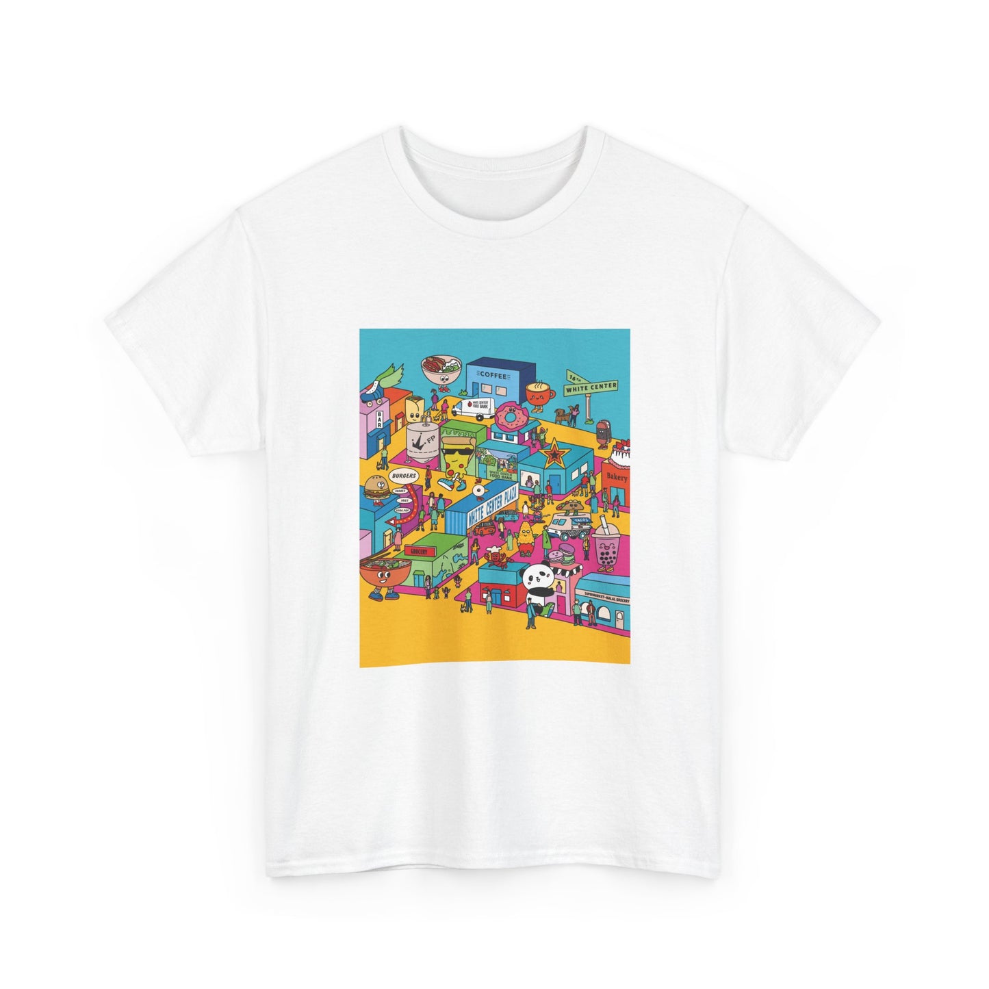 White Center Plaza Unisex Heavy Cotton Tee