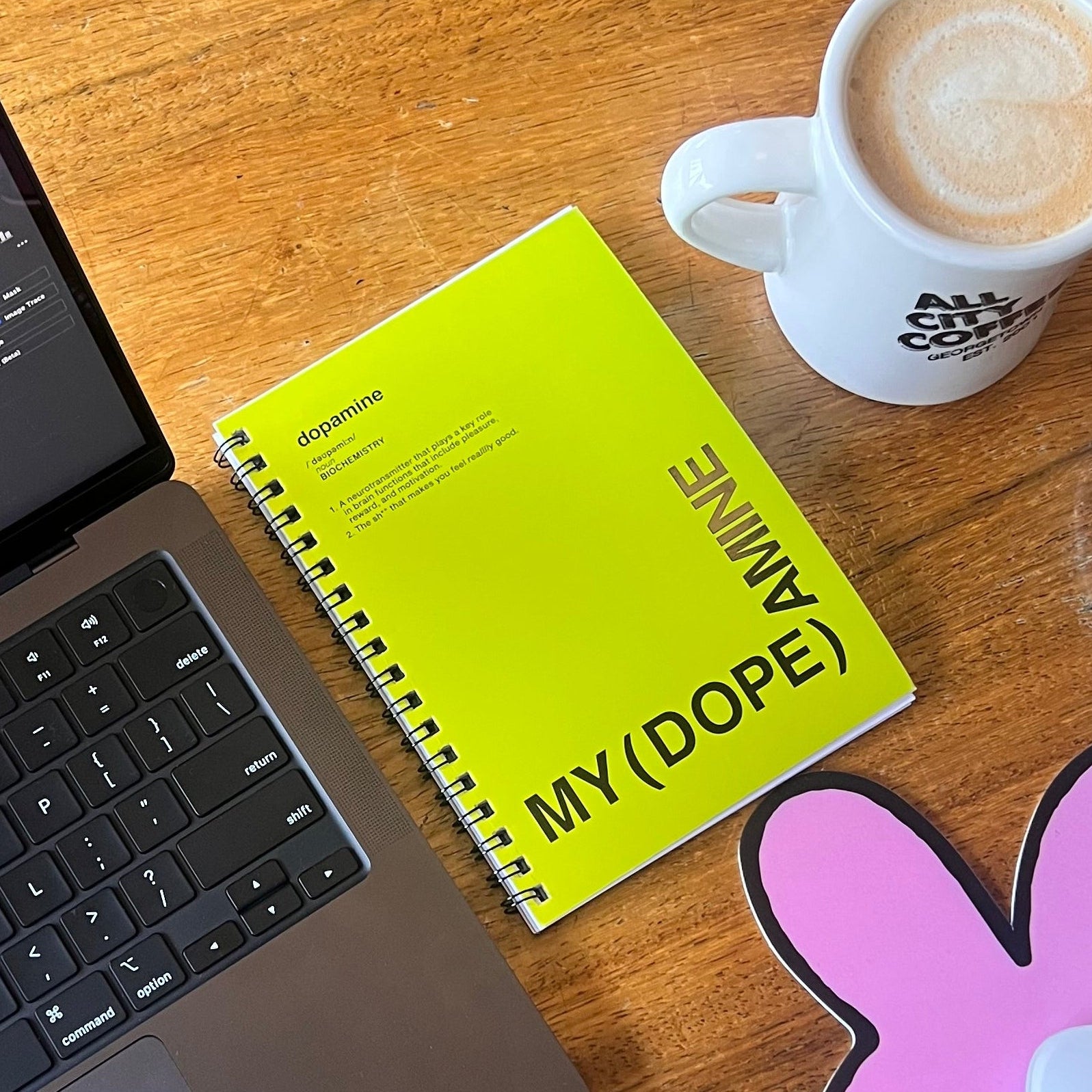 dopamine journal neon yellow